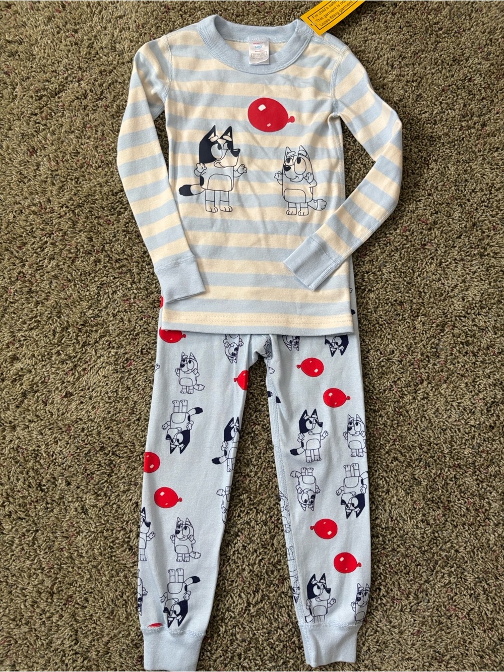 Hanna Andersson Bluey Keepy Uppy HannaJams Organic Cotton Pajama Set NWT Kids 4T